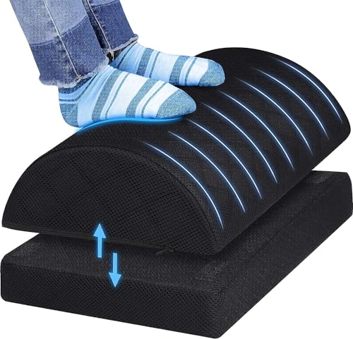 Image of Dime Store Foot Rest for Office Chair, Under Table Desk Foot Rester | Ergonomic Footrest Under Desk with Soft Cushion | Leg Resting Stool for Home, Office Table and Sofa
