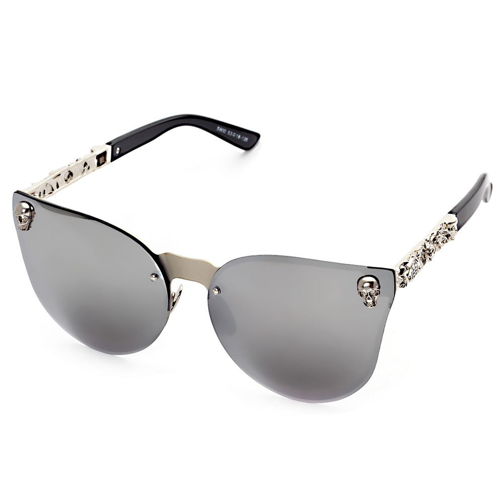 Botetrade New Oversized Gothic Men Women Brand Reflective Mirrored Stereoscopic Pattern Sunglasses C5