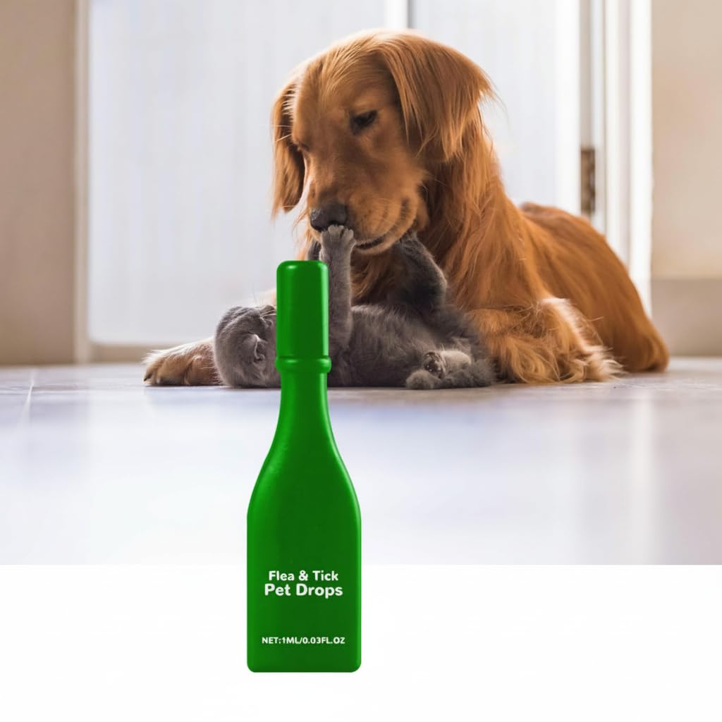 1 Pack Spot on Flea Tick Lice Repellent Pet Kit 1 Pipettes in Total of Spot on Treatment for Pets, Stops Fleas Multiplying on Pet and in Home, Insect & Flea Treatment for House & Animal