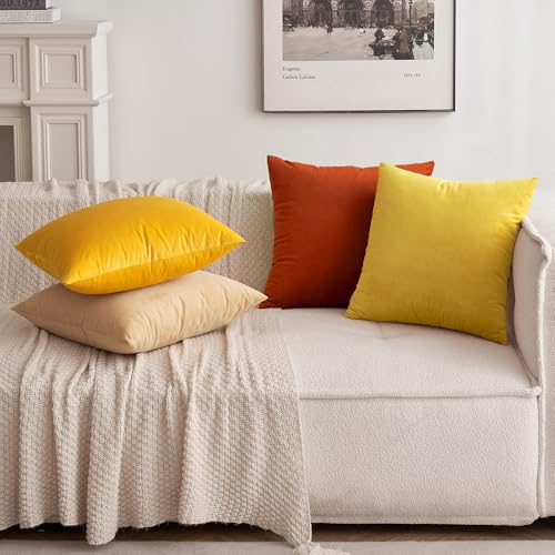 Image of MIULEE Burnt Orange Velvet Throw Pillow Cover 12 x 20 Inch Soft Decorative Pillow Cover Lumbar Cushion Case Home Decor for Couch Sofa Bedroom