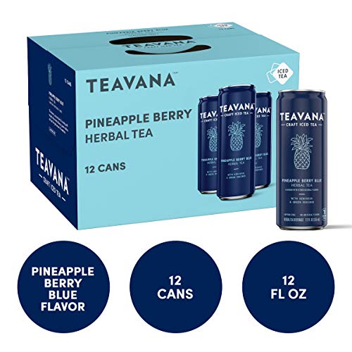 Teavana Craft Iced Tea, Pineapple Berry Blue Herbal Tea, 12 Fl. Oz. Cans