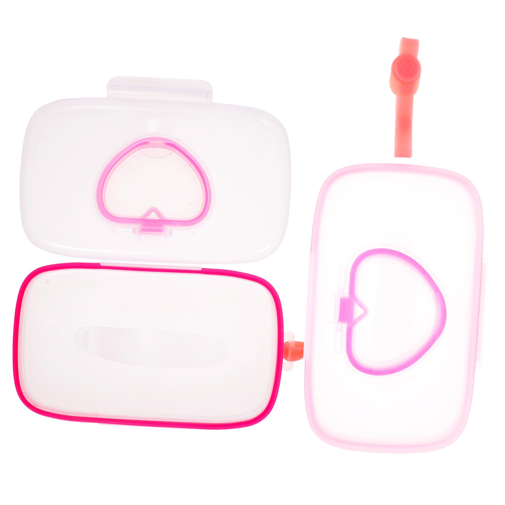 SUPVOX 2Pcs Portable Wet Tissue Case for Wipes Dispenser Travel Friendly Wipes Holder with Press Button Design for Outings and Convenient Storage