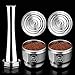i Cafilas Cápsula de café Nespresso recargable de acero inoxidable para rellenar. Cápsula de recambio reutilizable para Nespresso, compatible con Nespresso (2 cápsulas + 1 tamper).