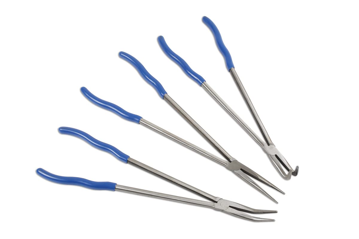 Laser Tools 6684 zestaw szczypiec 3 szt. - długi zasięg, srebrny