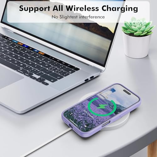 Image of Back Cover Compatible with iPhone 17 Case (6.3) Soft Touch Slim Liquid Silicone Full Protection Shock Proof Back Cover for iPhone 17 (SC Purple)