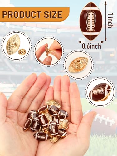Image of JUNEBRUSHS 28pcs Football Enamel Pins Sports Lapel Pins for Football Lovers Party Birthday Themed Party Decorations Supplies Favors Backpack Hat Decor Accessories