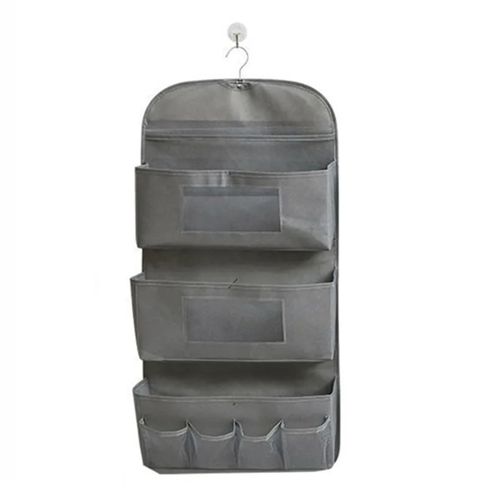 portaoggetti da Appendere Organizer portaoggetti sospeso a 3 Livelli, in Tessuto Non, con Porta Posteriore, Montato a Parete, for Biancheria Intima, Calzini, Multitasche