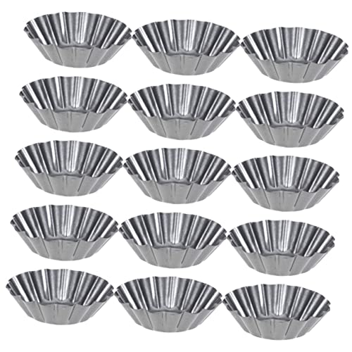 Cabilock Baking Tart Molds Egg Tart Molds Carbon Steel Steamed Pudding Baking Pan Dividers