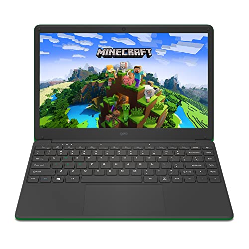 GeoBook 140 Minecraft Edition 14-inch Laptop Windows 10 Intel Celeron Dual Core 4GB RAM - Includes Minecraft - Green