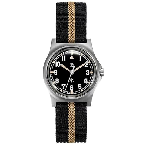 Rdunae RA01 G10 Militär Felduhren Für Männer, 36,5mm Miyota Super 2035 Bewegung Vintage Quarzuhr, Retro Schweigender Sekundenzeiger Armbanduhr, K1 Gewölbtes Mineral-Hartglas, Japan Super-Leuchtmasse