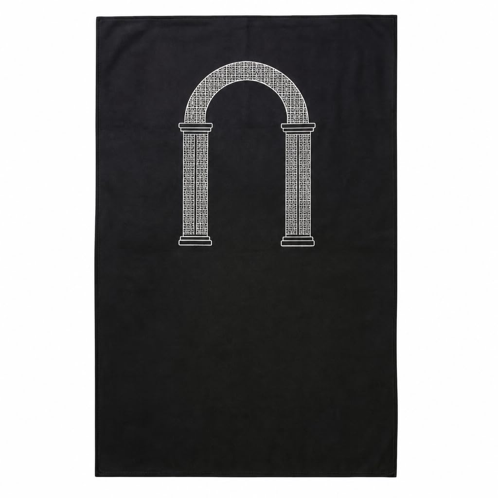 Janamaz Prayer Mat Hajj Umrah | Black Prayer Mat | Waterproof & Portable Foldable Janamaj | Full Size Prayer Rug with Compact Zippered Pouch | Lightweight High-Density Fabric for Outdoor Use-picture-14