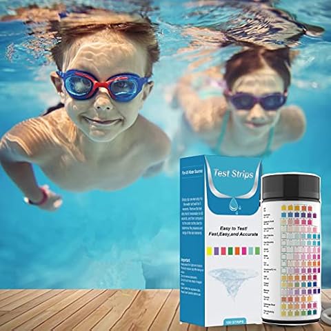 100pcs 16 in 1 Pool Test Strip, Drinking Water Test Strip PH Water Quality Test For Aquarium Fish Tank Spa Hot Tube Test Strip Cover