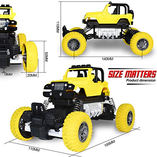 KULARIWORLD RC Cars Rechargeable Remote Control Car Off Road Truck Hobby RC Crawlers Toy for Kids Boys Girls Gift 27 MHz High Speed Stunt Vehicle with 2 Rechargeable Batteries