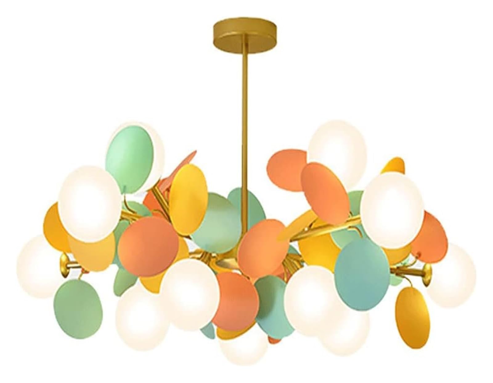 LYMSXAZOU Chandeliers Chandelier Chandelier, G9 Hanging Pendant Lighting, Mid-Century Semi Flush Mount Ceiling Lights Fixtures for Bedroom, Kitchen, Dining Room, Farmhouse -Multicolor(Multicolor)