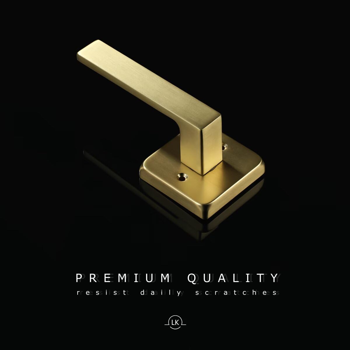 EHOMEWARE Gold Dummy Door Levers Interior Door Handles, Heavy Duty Levers For Closet, Non - View #12