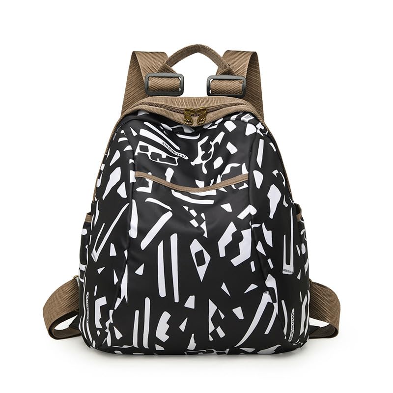 MOCA Fashionable Casual Nylon Backpack for Womens Girls M Size Multipurpose BagPack Travel, Casual, College, Office, Work Gift Bag Women (Maple Leaf)