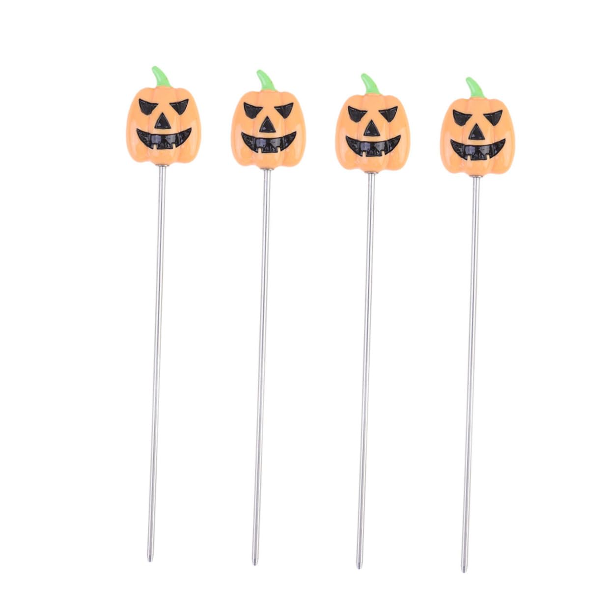 Mikinona 4pcs Stainless Steel Cake Testing Needles Baking Tool Biscuit Test Pin Pumpkin Head Shape