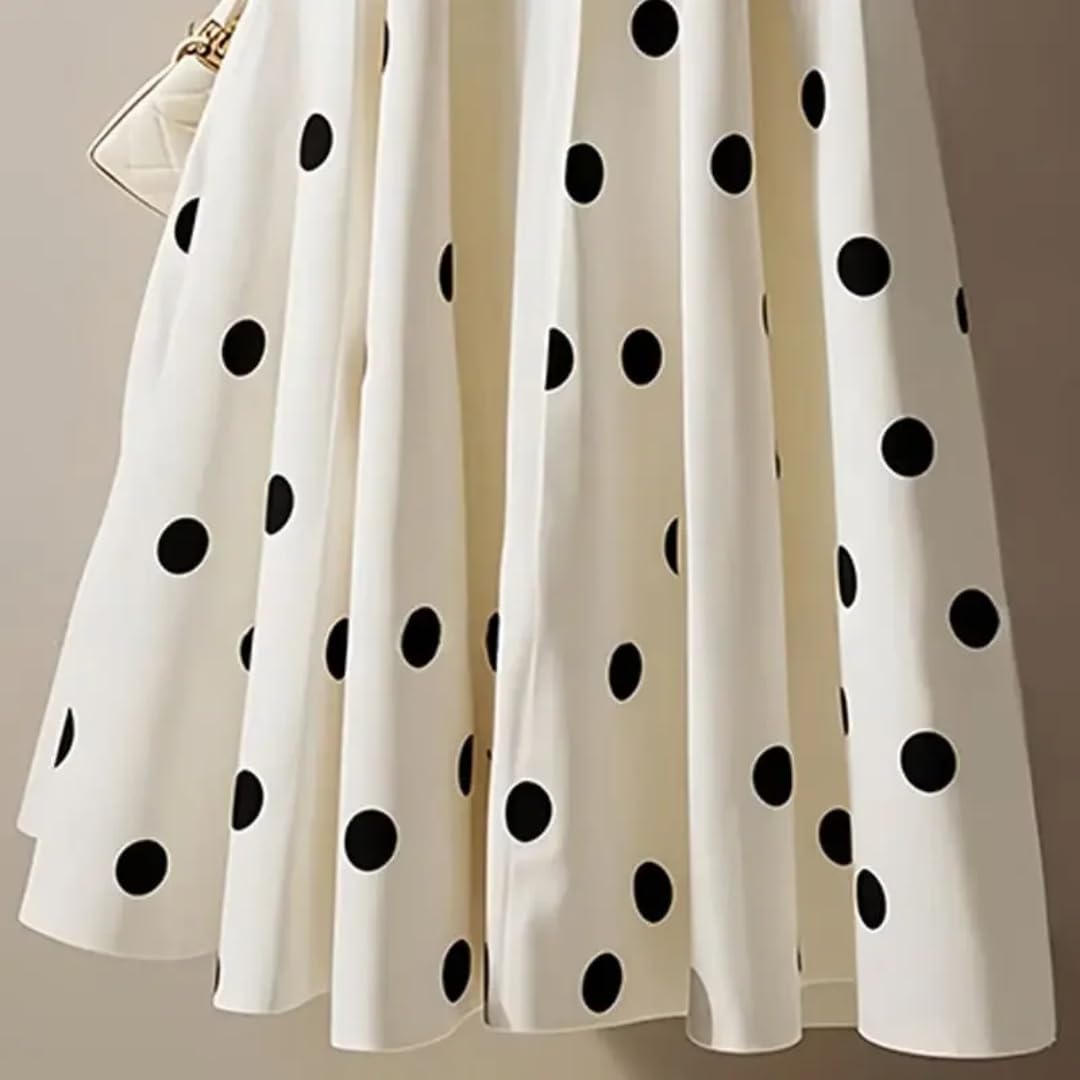 Faldas De Tubo Mujer Falda Blanca para Mujer Jupe De Cintura Alta Jupe Vintage De Gran Swing Falda Suelta Y Dulce