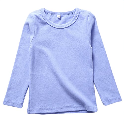 Image of KISBINI Unisex Girls 100% Cotton Long Sleeve T-Shirt Top Tees