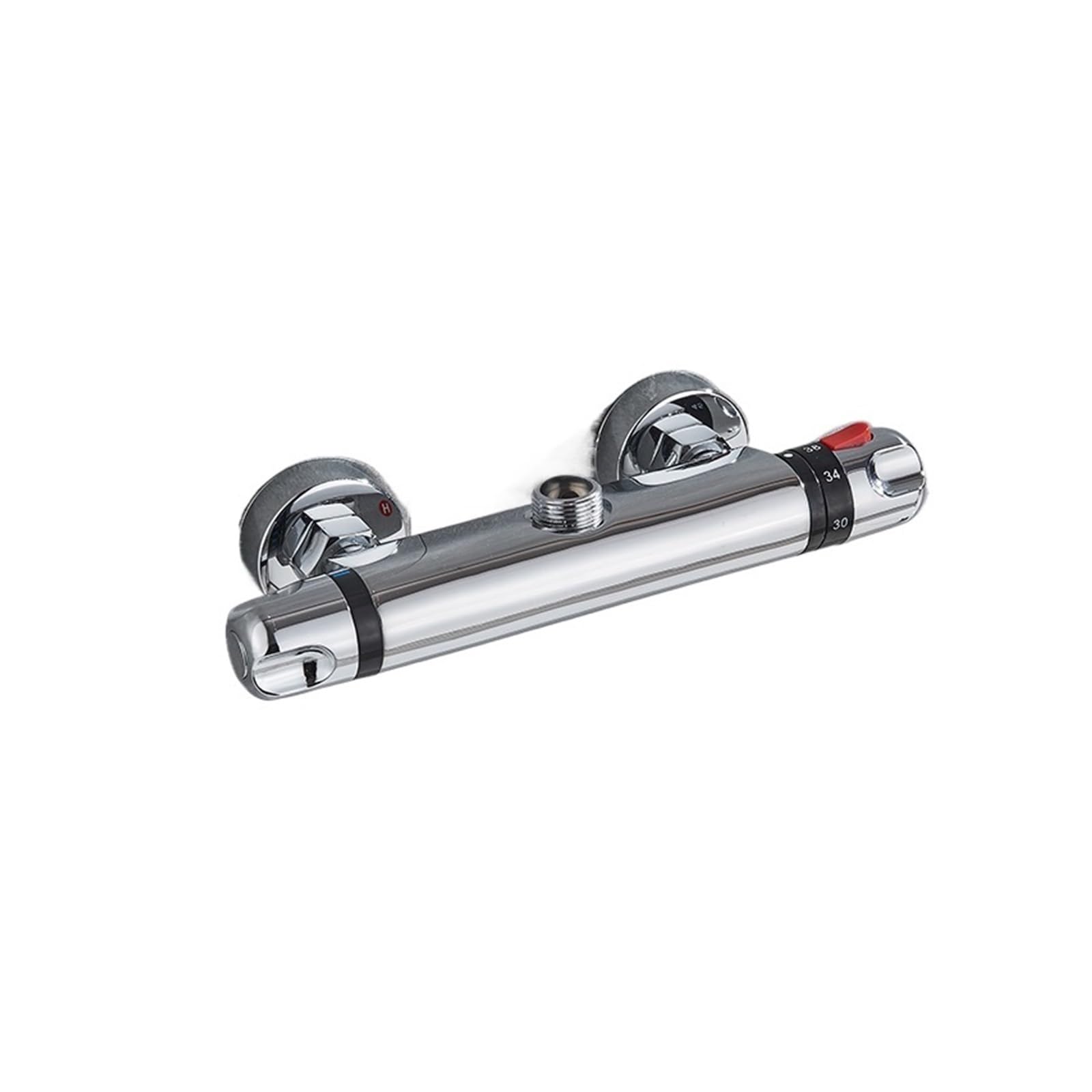 Thermostatic Bathtub Shower Faucet Chrome Thermostatic Mixer Value Dual Handle Wall Mounted Bathroom Shower Mixer Taps(Chrome B)