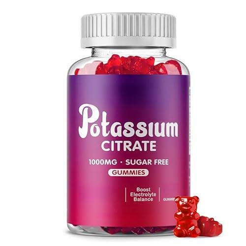 Potassium Citrate Gummies, Sugar Free, Supports Muscle Function & Wellness, Vegan, Non-GMO, Gluten-Free