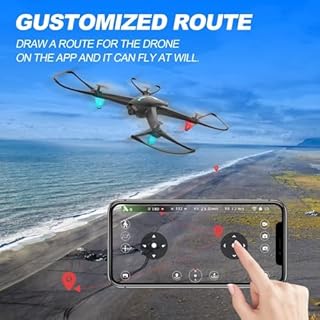 Drone con telecamera ATOYX Elicottero pieghevole Telecomando WiFi con modalità Headless, induzione di gravità, mantenimento dell'altitudine, funzione di tracciamento automatico