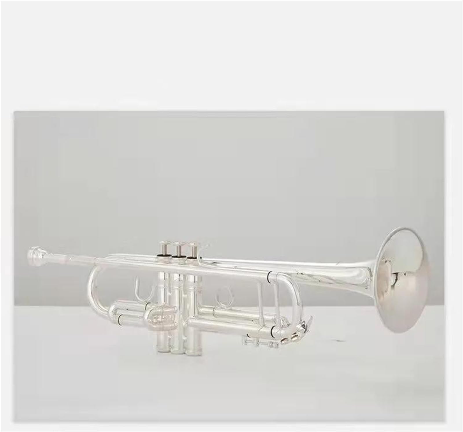 Standard Trompeten Bb-Trompete B-Messing Versilbert Professionelle Trompete Musikinstrumente Anfänger Standard-Trompete