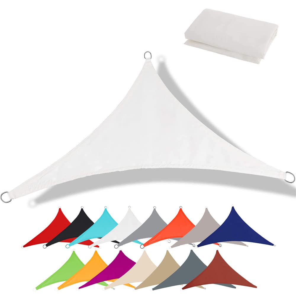 Voile d'ombrage triangulaire pour bloquer la chaleur sur la terrasse sans couture