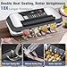 230 Watts Vacuum Sealer for Food, Commercial Vacuum Sealer Machine with Double Heat Seal, Easy Lock Handle, 12 Functions, Bags Storage,Build-in Cutter, 1 Roll and 10 Pre-cut Bags, Progress Display