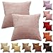 CALIYO Funda Cojin 45x45 cm Juego de 2, Fundas Cojines de Pana se Utilizan para Cojines Decorativos para Sofa, Cojines Sofa,Fundas de Cojines en Muchos Colores(Rosa Pastel)