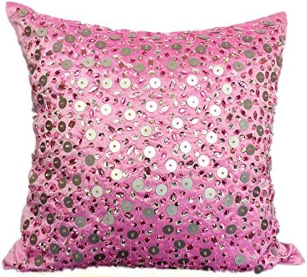 pink sequin pillows