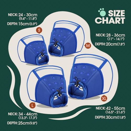 Image of Kuoser Dog Cone Collar After Surgery, Soft Cone for Dogs to Stop Licking, L | Breathable Dog Recovery Collar Comfortable Elizabethan Collars, Adjustable Protective Pet Cones for Small Medium Large Dogs