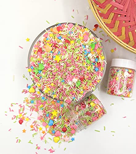Image of La Aromatic Rainbow Coloured Crispes For Cake Decorating and Topping-200 Grams