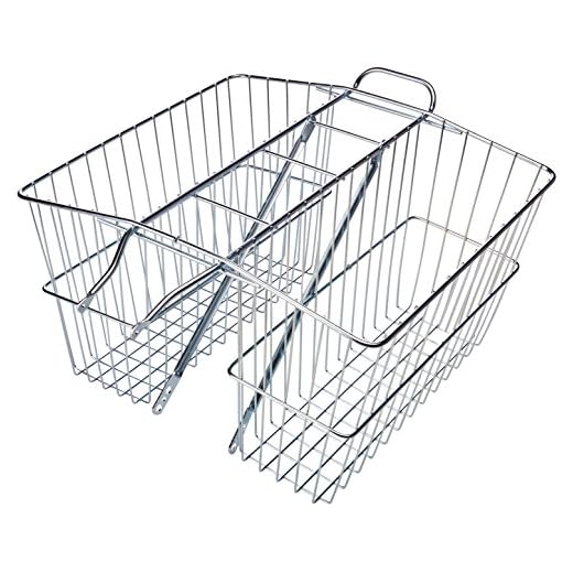Wald 535 Rear Twin Bicycle Carrier Basket (18 x 7.5 x 12)