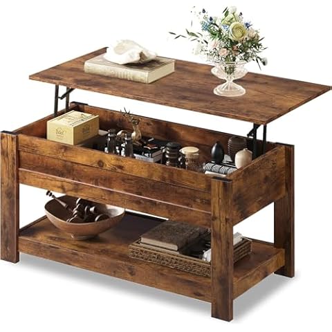 WLIVE Lift Top Coffee Table with Storage Cover
