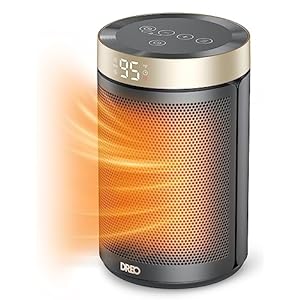 Dreo Space Heater, Portable Electric Heaters for Indoor Use with Thermostat, Digital Display, 1-12H Timer, Eco Mode and Fan Mode, 1500W PTC Ceramic Fast Safety Heat for Office Bedroom Home