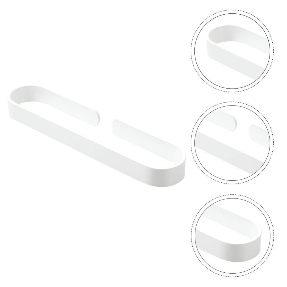 SOVORM Toallero de Acero Inoxidable con aro Negro para baño, toallero de Pared, Accesorios de baño (Negro, 40 cm) Toallero de Pared (Blanco, 40 x 7 cm) The New