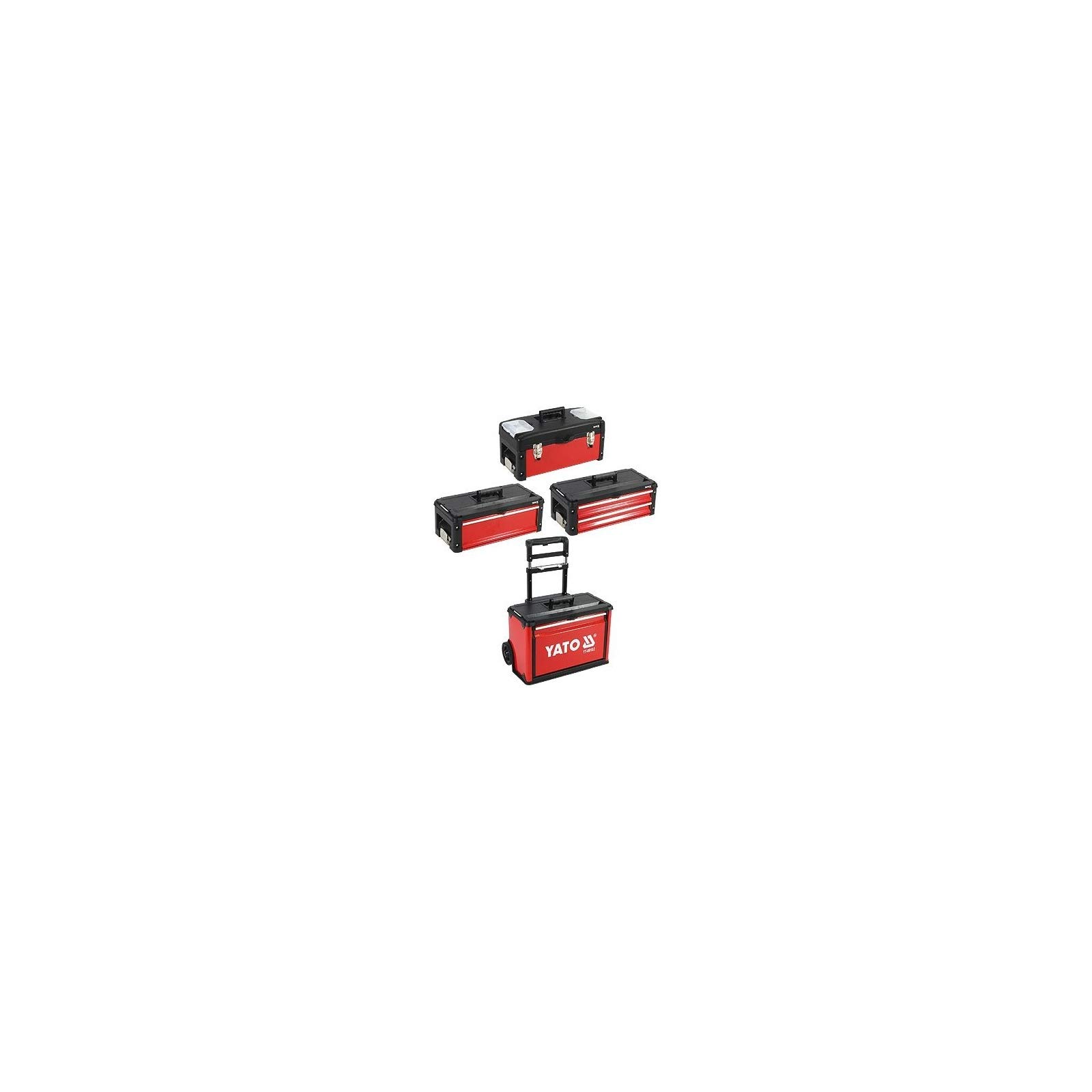 Trolley per attrezzi con 3 moduli + modulo per cassetta degli attrezzi aggiuntivo.