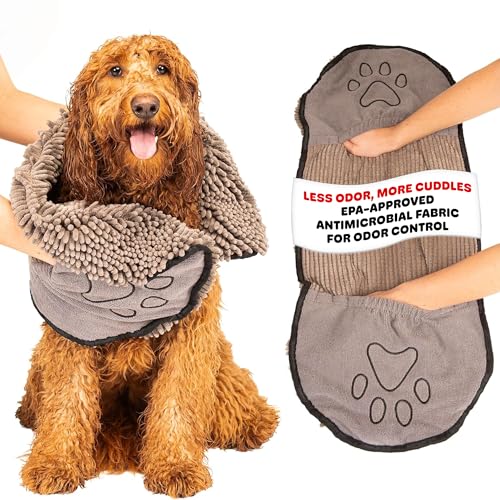 Dog Gone Smart The Dirty Dog Shammy - Antimicrobial Microfiber Dog Towel for Odor Control,...