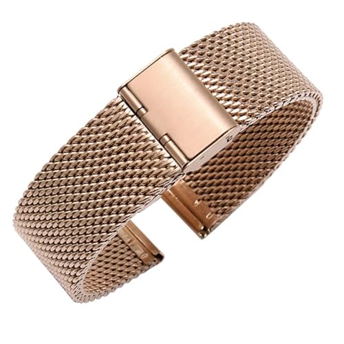 Bracelet de montre acier inoxydable avec boucle et boulots 16-24mm