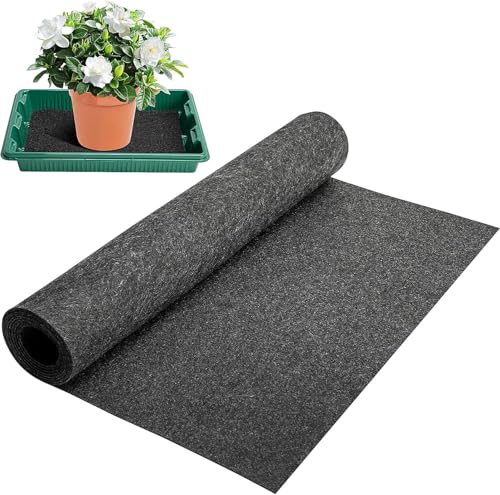 9.2Ft x 25In/2.8Mx64CM Capillary Matting-3mm Thick Automatic Plant Watering Mat-Felt Self Watering Plant Retaining Matting for Greenhouses House Pot Plants Seed Trays