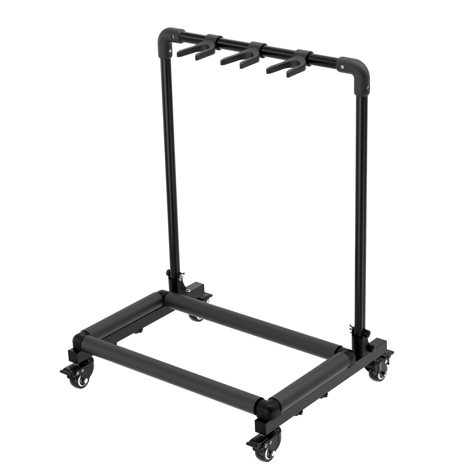 Gitarrenständ mit Rollen rollbar Mehrfach-Gitarrenständ platzsparend Gitarrenstativ für Gitarristen