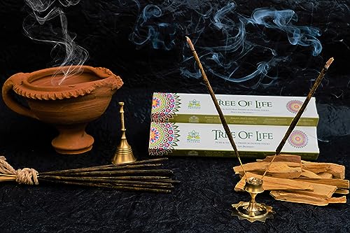 Image of Himalaya Premium Incense Sticks for Everyday Use | Aroma Fragrance Sticks|Pooja Room Items for Home & Prayers | Freshness Positive Energy (Tree of Life) (Pack of 12, Each of 15 GM)