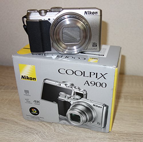 Nikon Coolpix A900 - Cámara compacta de 20.3' (WiFi, Bluetooth, 4K UHD, CMOS, Nikkor, modo PSAM, zoom 35x, reducción de la vibración, AF, TFT LCD inclinable) plata