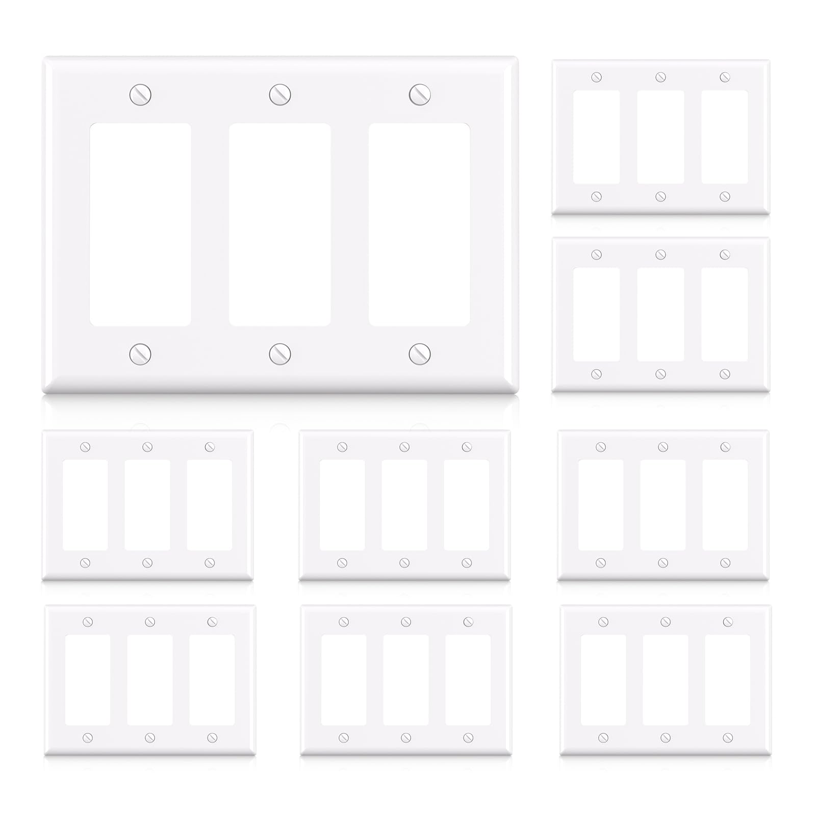 Decorative Wall Plates - Glossy Black (5 Pack) -22 Decorative Wall Plates - Glossy Black (5 Pack) -22