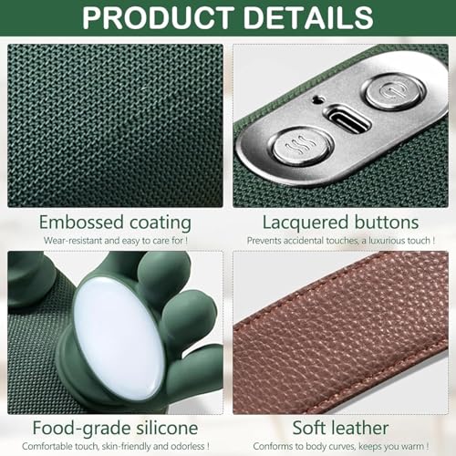 Image of KELVEE Bionic Heated Massager, Wireless Portable Shiatsu Hand Shoulder Neck and Back Massager, Electric Deep Tissue 4D Kneading Massage, Simulated Human Hand Design for Pain Relief and Muscle Relax