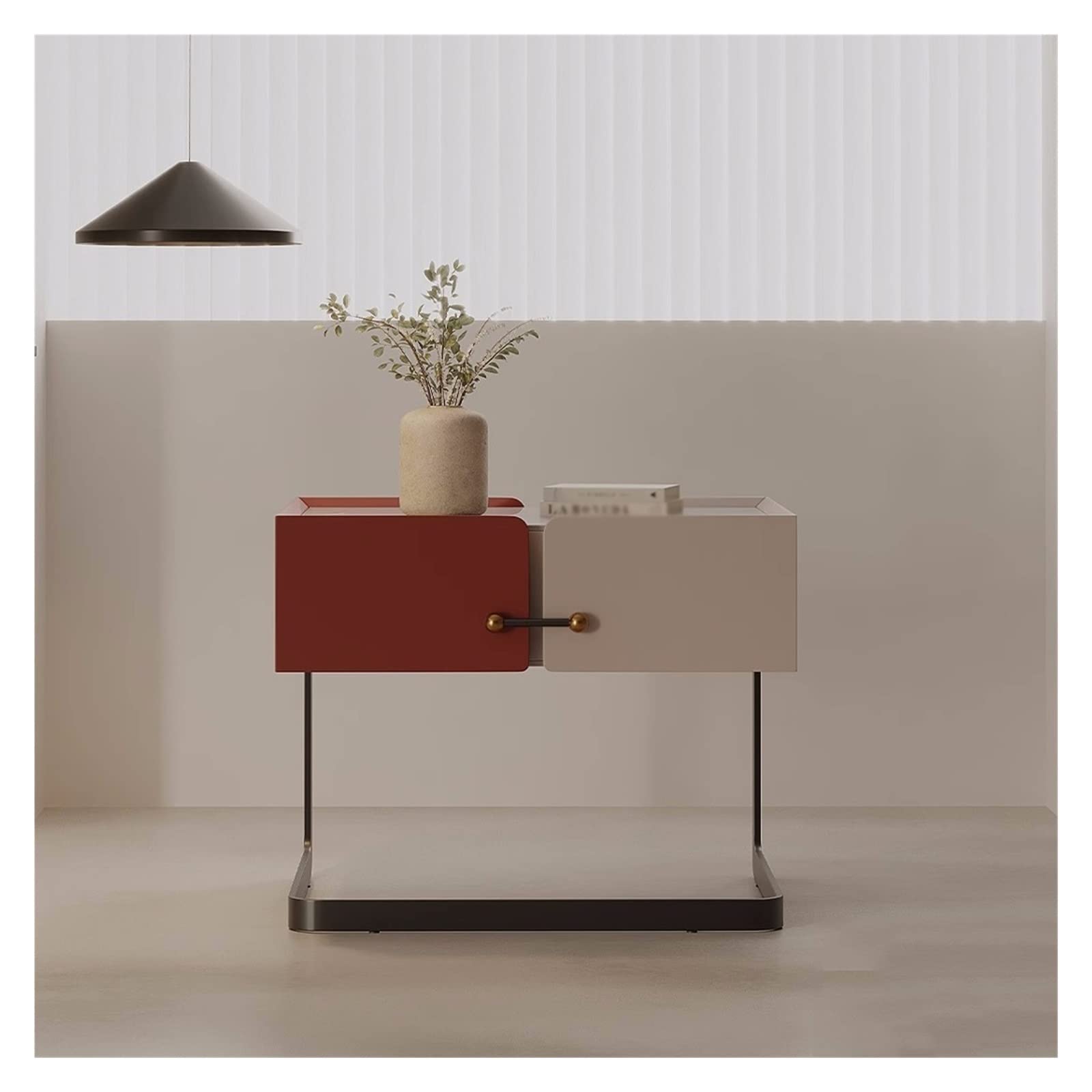 BHGFYXBS Side Tables Bedroom Nordic Creative Rock Slab Bedside Cabinet Bedroom Bedside Rack Modern Minimalist Bedside Storage Cabinet Bedside Tables