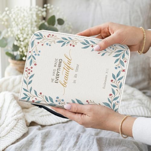 Housse de bible en cuir synthétique grand format élégante