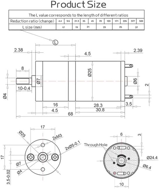 24Vシングル1931RPM GA25-370ミニチュアDCギア電子スタータートルクスイッチ可能前進および後進速度調整可能