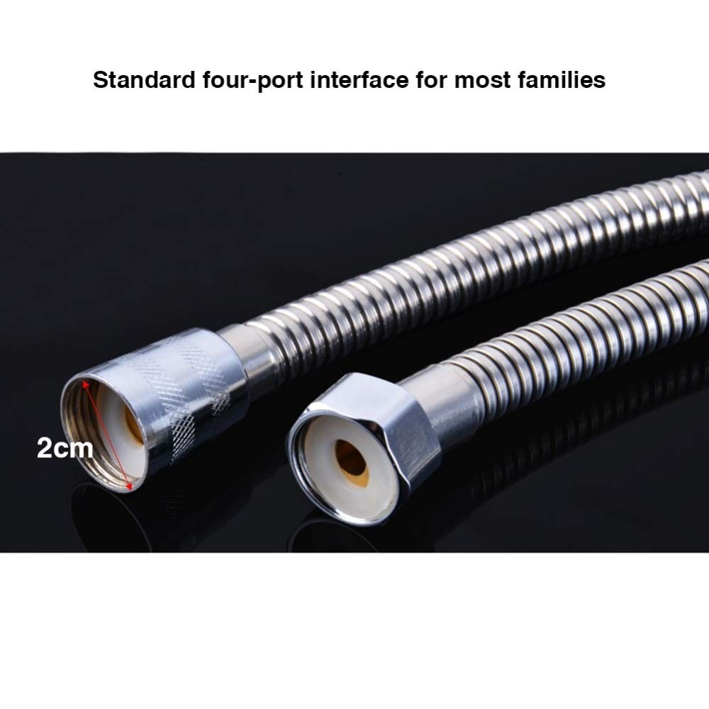 Tubo flessibile per doccia in acciaio inox, ricambio universale da 300 cm, con connettore a tenuta stagna per uso domestico